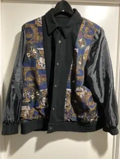 レトロ古着　ジャケット　ブルゾン　柄物