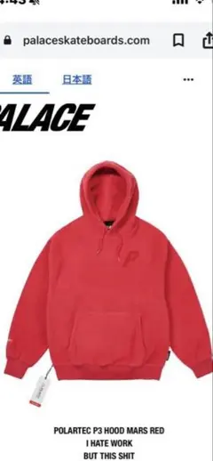 PALACE POLARTEC ブラックパーカー L - メルカリ
