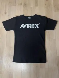 AVIREX PX ロゴ リブ Tシャツ ブラック Mサイズのサムネイル
