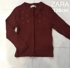 ZARA ザラ　カーディガン　7 / 8 128cm エンジ　女の子