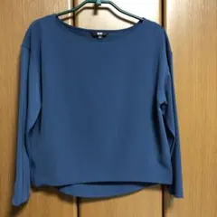 UNIQLO ブルー 長袖ブラウスSサイズ