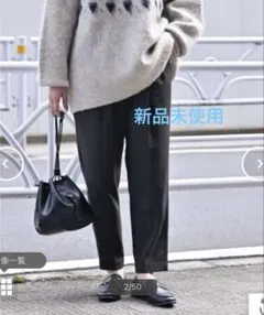 ベーセーストック　カラーテーパードパンツ　Ｓ　黒　ブラック　B.C STOCK