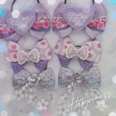 313✾︎ ハンドメイド ヘアゴム2個セット 22㎜くるみボタン リバティ