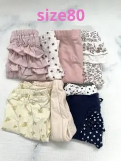 女の子　レギンス　まとめ売り　80 5分丈　8分丈　 ホットビスケッツ　フリル