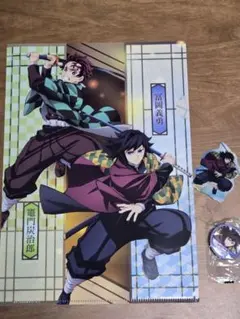 くら寿司 ビッくらポン 鬼滅の刃 クリアファイル 缶バッジ