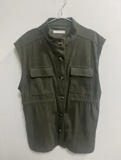 AS know as plus オリーブ ノースリーブベスト