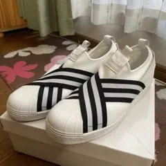 アディダススーパースタースリッポン美品27.5