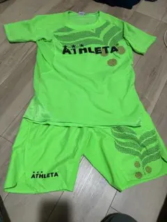 ATHLETA サッカーウェアセット 蛍光グリーン