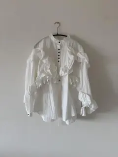 double ribbon frill blouse ホワイト epine - メルカリ