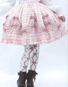 美品】シャルミエール タータンチェック ジャケット スカート ピンク