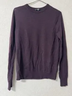 UNIQLO パープル クルーネックセーター