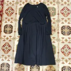 ブラック 長袖 ワンピース