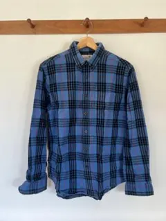 L.L.Bean 青系チェック ネルシャツ Mサイズ