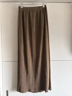 イッセイミヤケ　ロングスカート　プリーツ　Mサイズ　ブラウン イッセイミヤケ ロングスカート プリーツ Mサイズ ブラウン - メルカリ