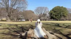 前撮り ウェディングドレス パフスリーブ付 韓国風 Aライン プリンセス