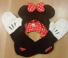 ディズニーリゾート　ミニーマウス　ファンキャップ　手袋　美品