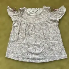 any FAM 花柄フリル袖Tシャツ 120