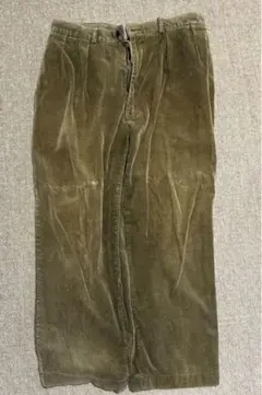 あ様　ラルフローレン　太畝　オリーブ コーデュロイ ワイドパンツ　アンドリュー
