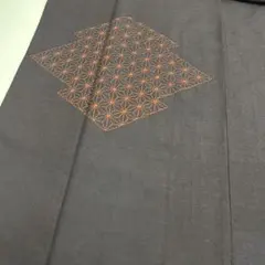 結城紬 刺子刺繍 裄65 素敵なデザイン 真綿 付下げ 正絹 AK-7440