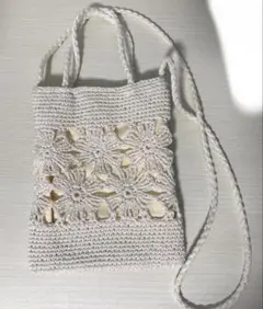 ニコアンド オリジナルメタリック2WAYショルダーバッグ ホワイト 即購入⭕️