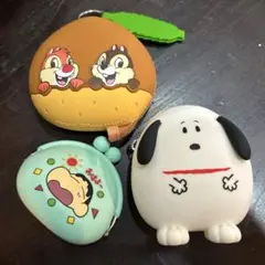 【美品】ポーチ3種 チップとデール クレヨンしんちゃん スヌーピー