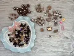 茶色系ビーズセット　アクリル