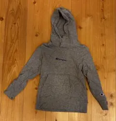 【Champion】 グレー フード付きパーカー 130cm