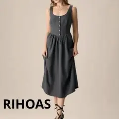 新品タグ付き【RIHOAS】クラシカルボタンワンピース