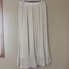 アイボリー プリーツスカート サイズF