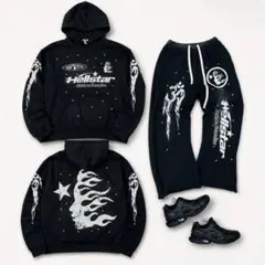 hellstar セットアップ　スウェットパンツ　スウェットパーカー