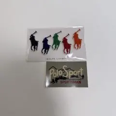 POLO RALPH LAURENポニー刺繍ワッペン 5色セット ステッカー付き