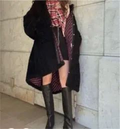 早い者勝ち！試着のみDIESEL ディーゼル 黒 ボアコート