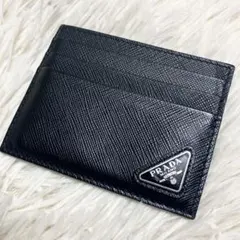 未使用級】プラダ マネークリップ トライアングルロゴ サフィアーノ