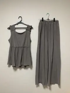 【Lutique】プリーツタンクトップ・パンツセット