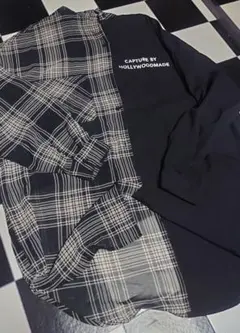 ハーフチェックシャツ　トップス　韓国系のサムネイル