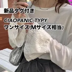 [定価4400円]袖 レース ホワイト長袖トップス