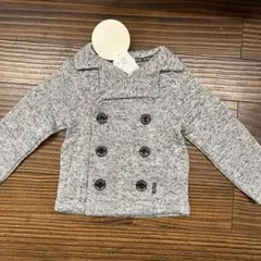 新品未使用　ニット　フリース　コート　ジャケット　110サイズ　グレー