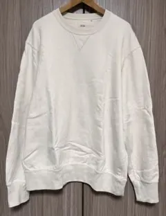 ユニクロ　UNIQLO スウェットシャツ　L オフホワイト　未使用に近い