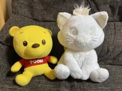 【値下げしました】Disney プーさんとマリーちゃんのぬいぐるみセット