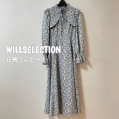 【WILLSELECTION】定価¥11,000＊水色花柄ワンピース