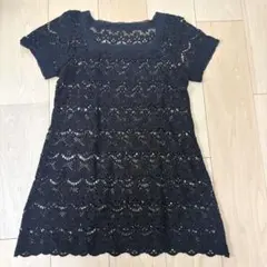 QUEENS COURT 総レース 半袖 トップス ブラックのサムネイル