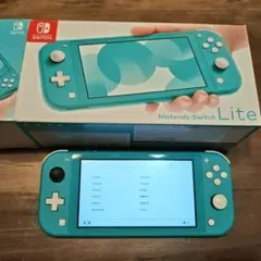 【ジャンク品】Nintendo Switch Lite ターコイズ 本体 箱付き