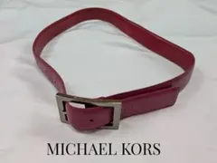 MICHAEL KORS マイケルコース ベルト クロコ型押し マゼンタ ピンク