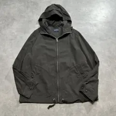 90s OLD UNIQLO フードジャケット 黒 ドローコード付き Mのサムネイル