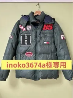 超美品TOMMY HILFIGER グリーン ダウンジャケット