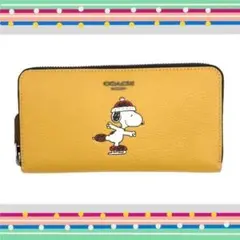 コーチ 長財布 ★COACH★ アコーディオン ウォレット スヌーピーラックス
