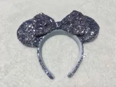 ディズニー　ミニー　カチューシャ　スパンコール　ブルー