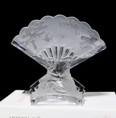 オールド・バカラ 大型30.3cm 金彩花柄花瓶オパーリンクリスタル製壺