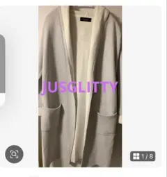 JUSGLITTY フード付きロングカーディガン　ジャケット　コートのサムネイル