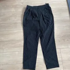 ストライプ柄 ブラックパンツ Lサイズ【超美品】